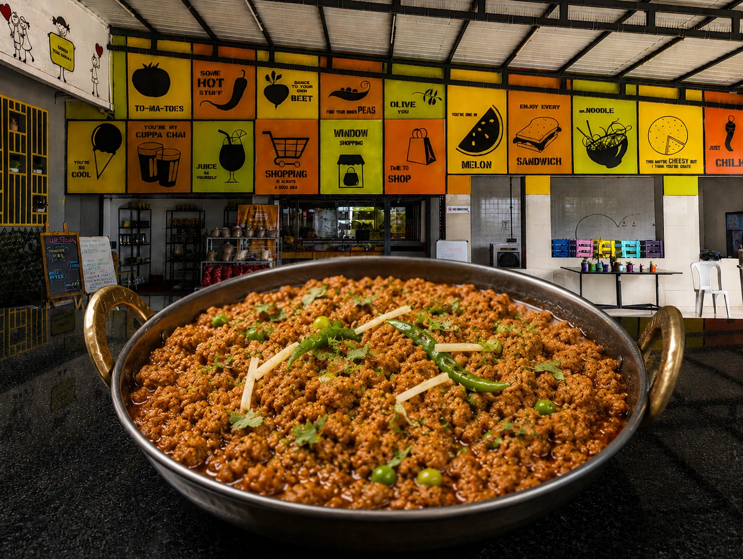Mutton Kheema - Non-Veg dish at The Farmer's Kitchen Shirwal